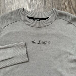 Nike Tiger Woods Run League Official Golf Sweater Gray Polyester Wool Large